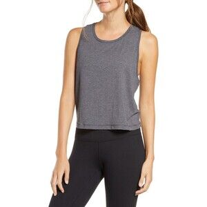 Zella Work For It Stripe Tank Top In Black Stripe Size XXL $49